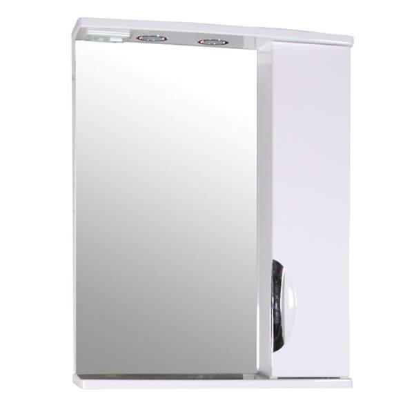 Зеркальный шкаф Мессина 60см белый ASB-Mebel