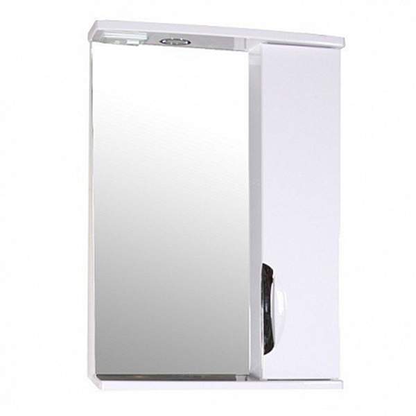 Зеркальный шкаф Мессина 50см белый ASB-Mebel
