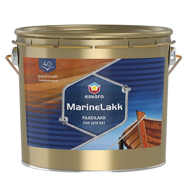 Лак для яхт Eskaro Marine lakk 40 уретан-алкидный полуматовый, 0,95л
