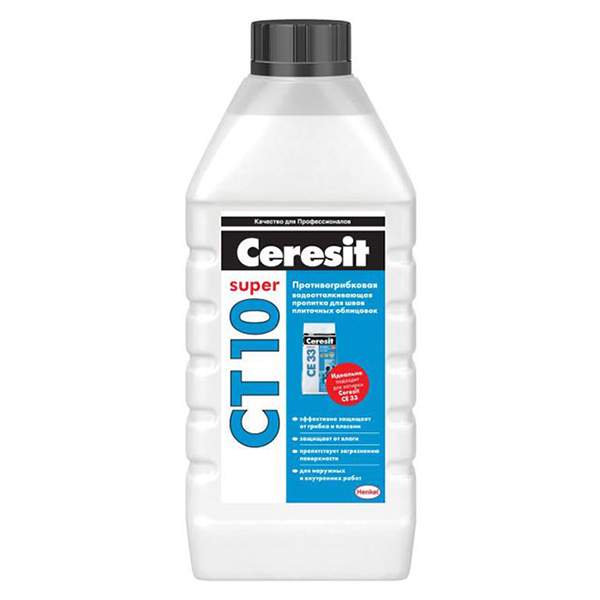 Гидрофобизирующая пропитка Ceresit CT 10, 1кг (водно-дисперсионный силиконовый гидрофобизатор для защиты от влаги и загрязнения)